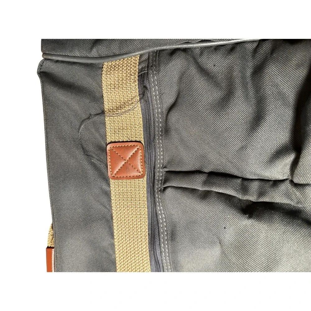 American‎ Tourister Vintage Garment Bag Grey Nylon Folding Suit Carrier Travel